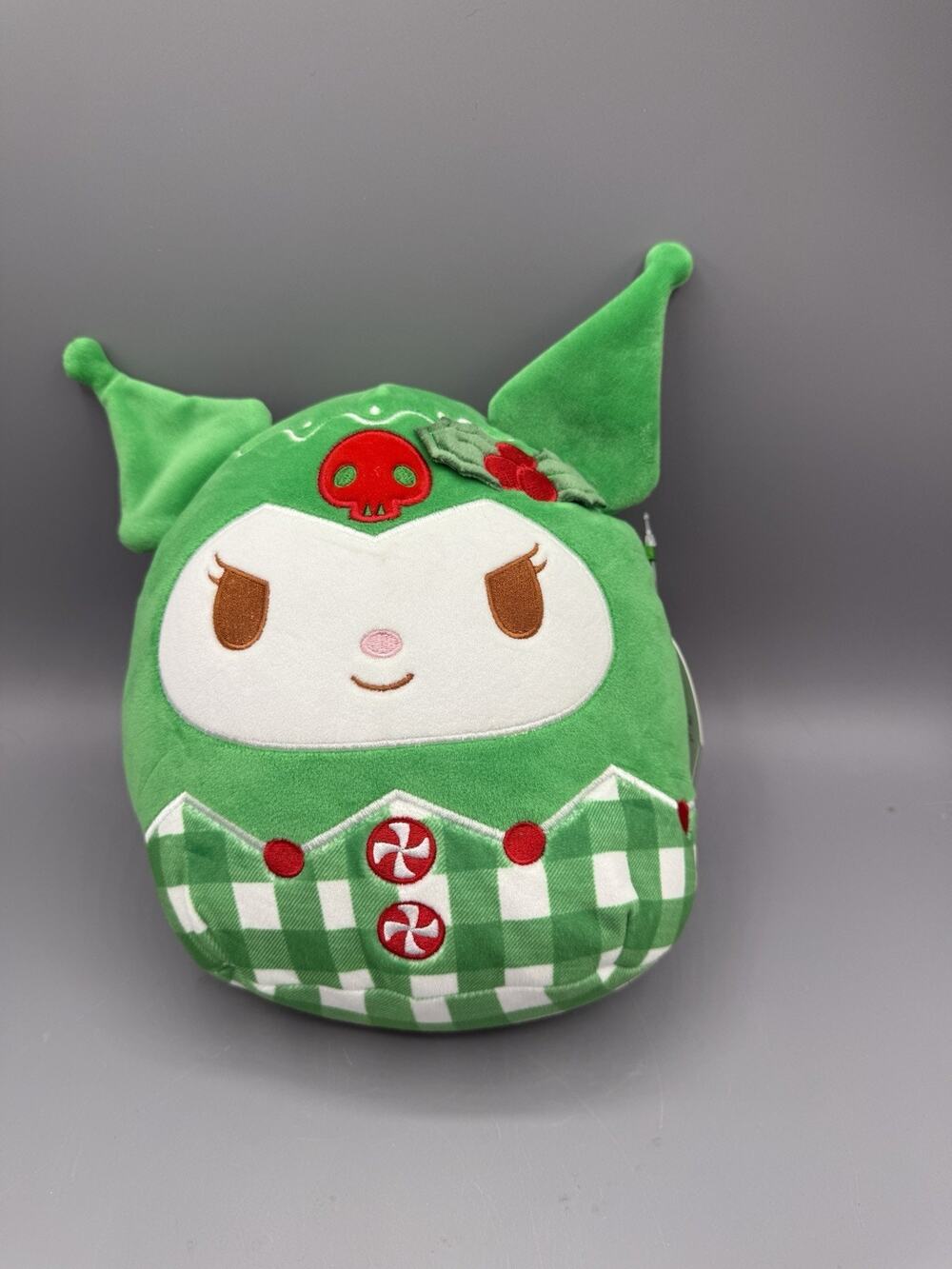 Kuromi Christmas Squishmallows 7" 2024 Sanrio Green Elf Holiday Plush
